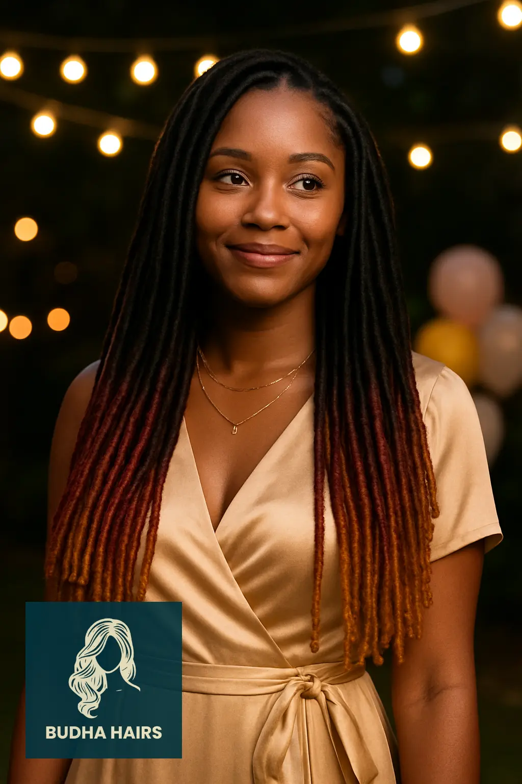 Faux Locs with Colored Ends