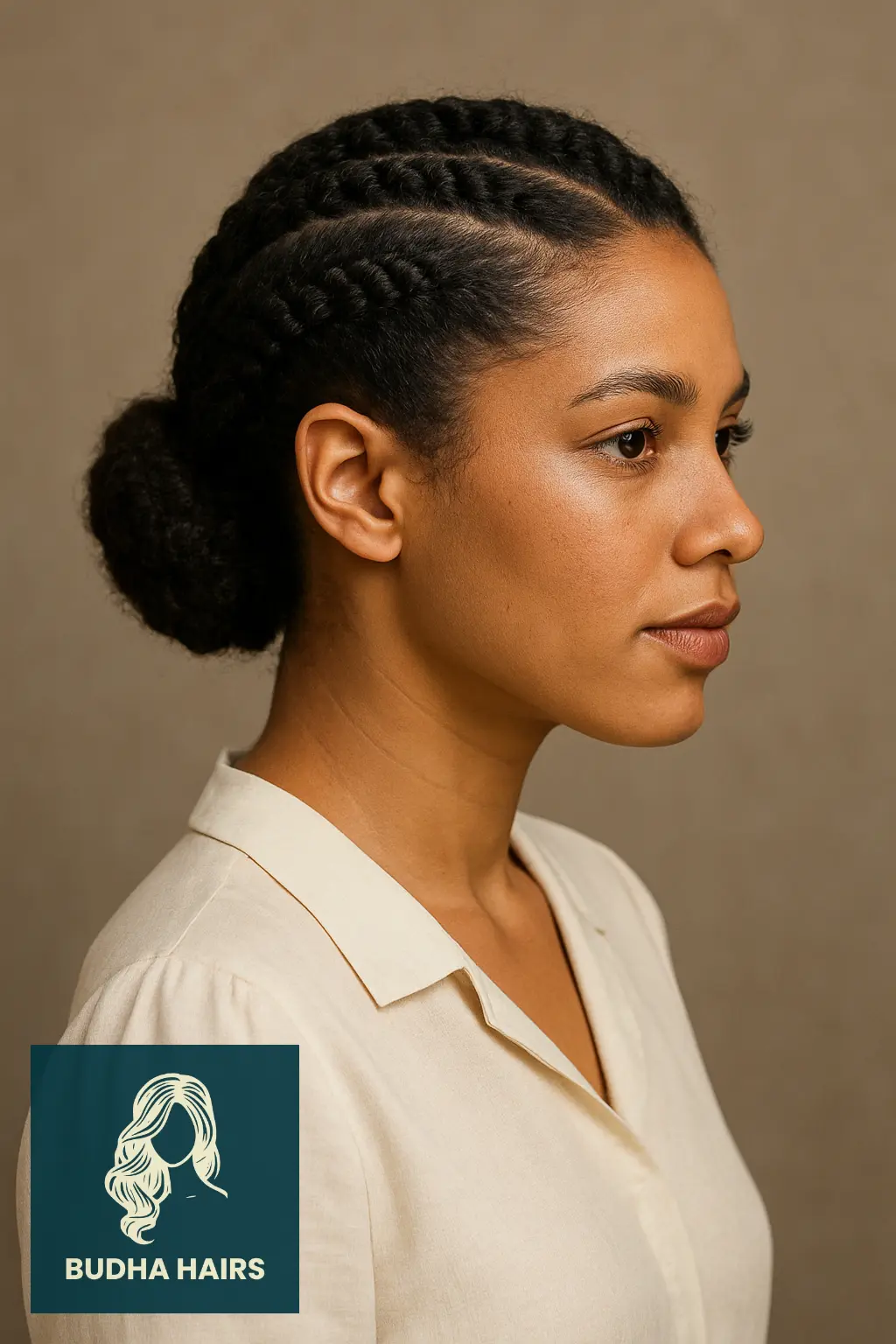 30 Protective Hairstyles for 3a Hair to Keep Your Curls Healthy and Stylish 3 Flat Twists Gathered into Low Bun