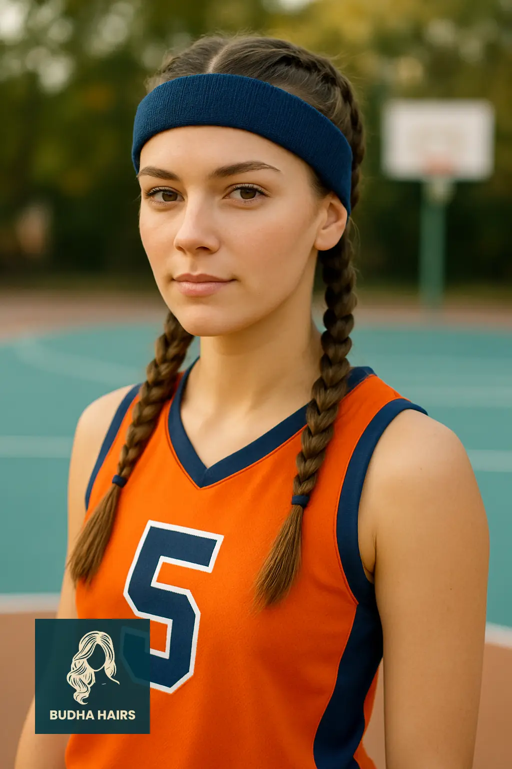 French Braids with Sweatband