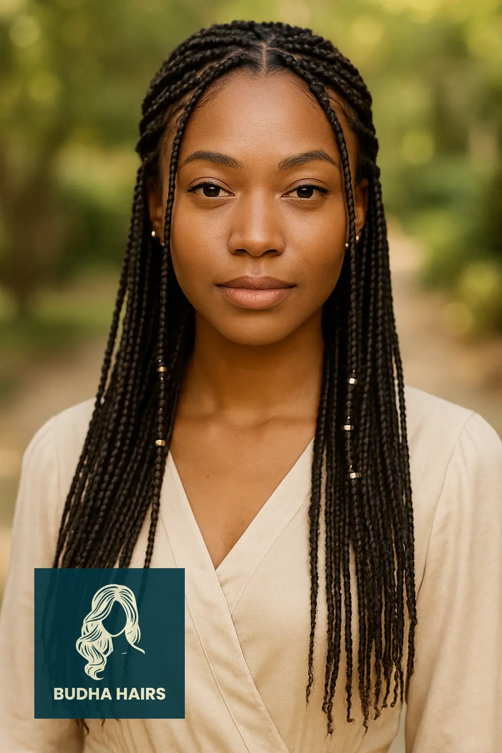 Fulani Braids with Middle Part