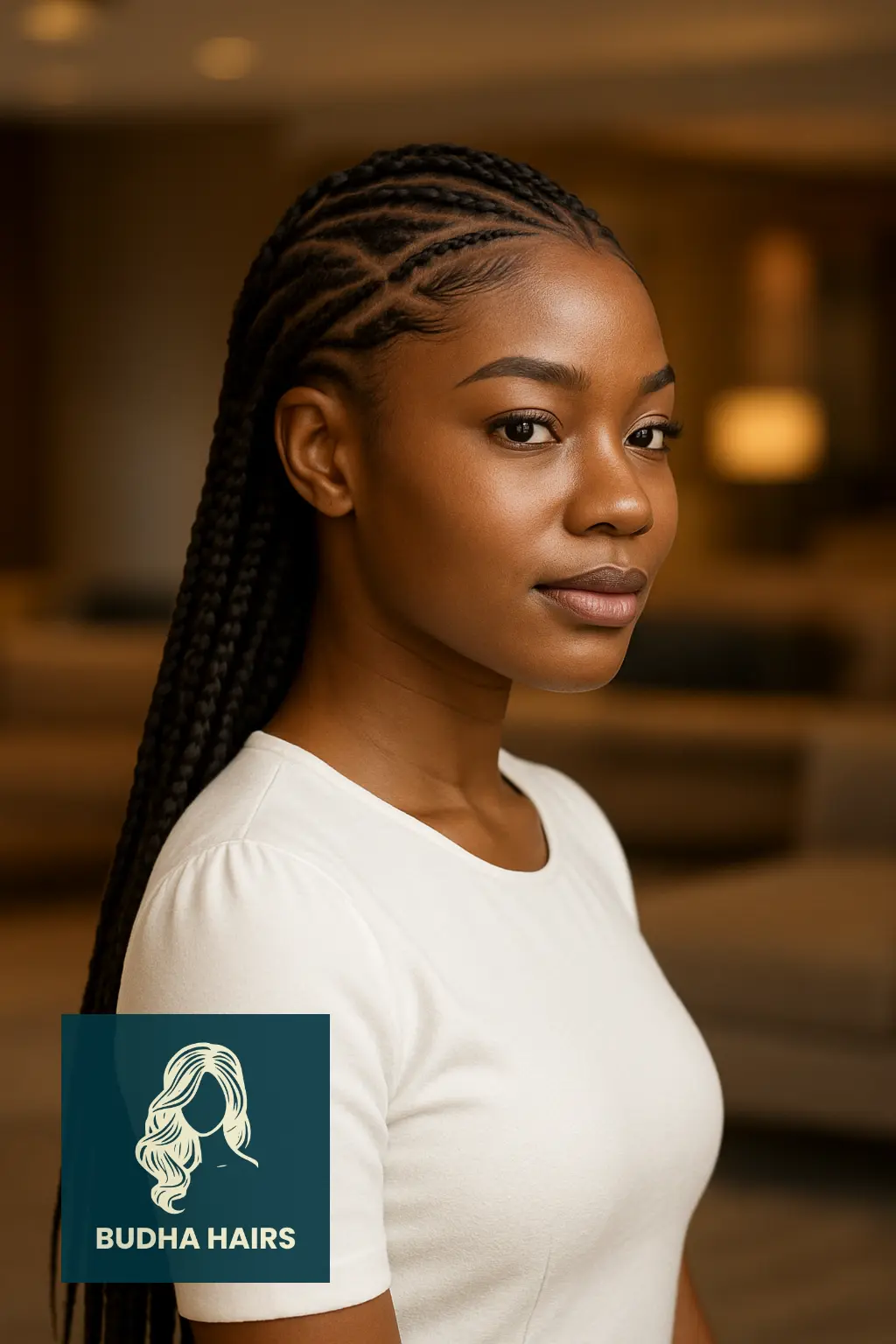 Ghana Braids with Creative Patterns