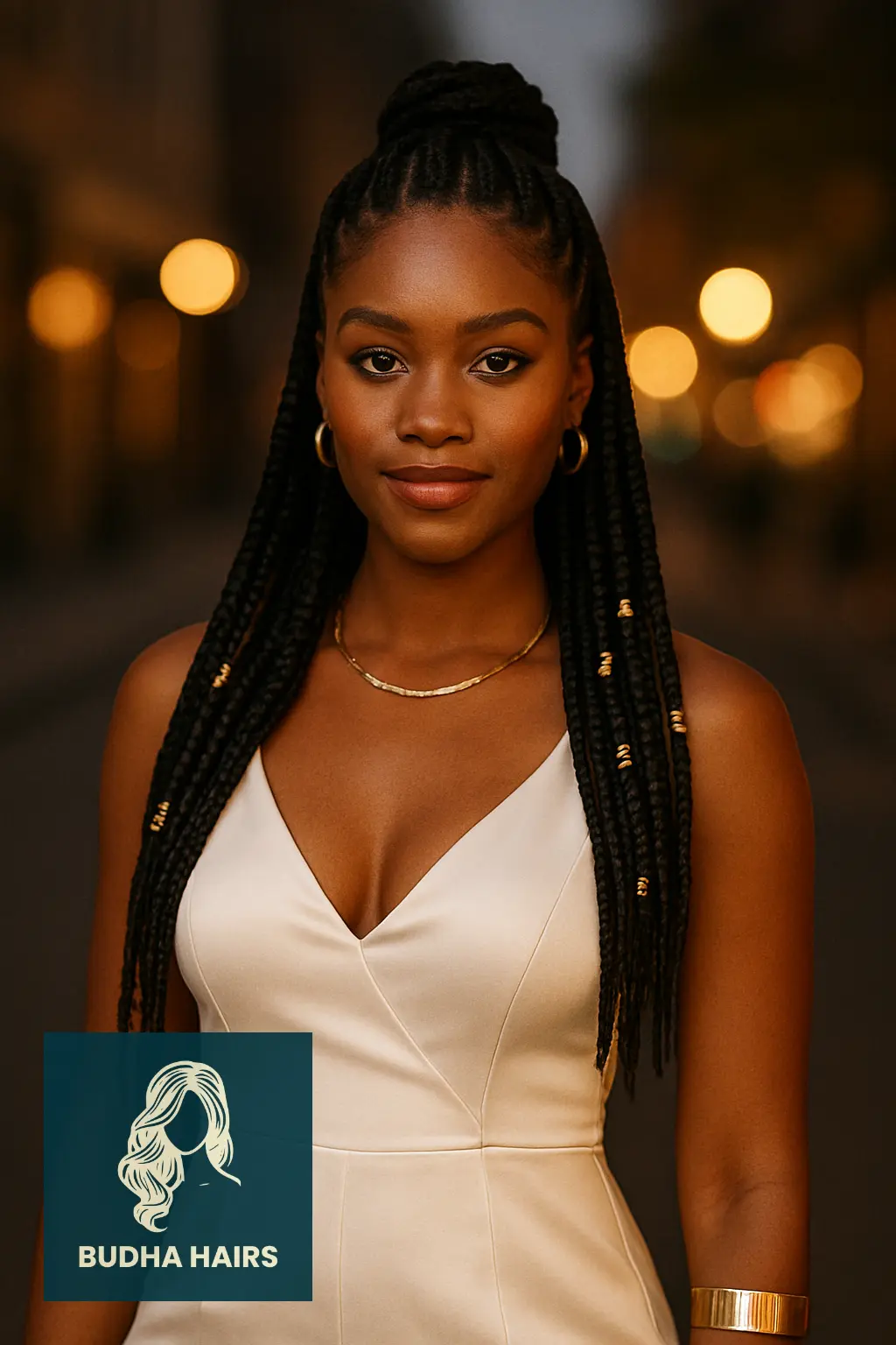 Goddess Braids with Gold Cuffs