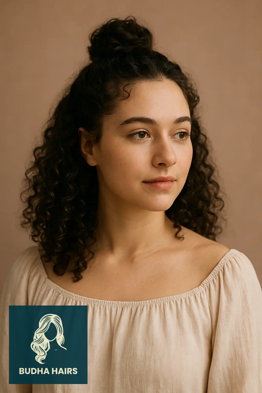 30 Protective Hairstyles for 3a Hair to Keep Your Curls Healthy and Stylish 11 Half-Up Bun with Defined Curls