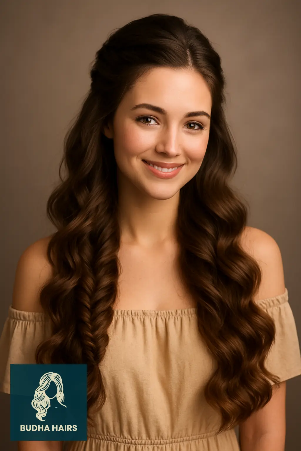 30 Stunning Half-Up Fishtail Braid Hairstyles to Try in 2026 4 Half-Up Fishtail with Curls