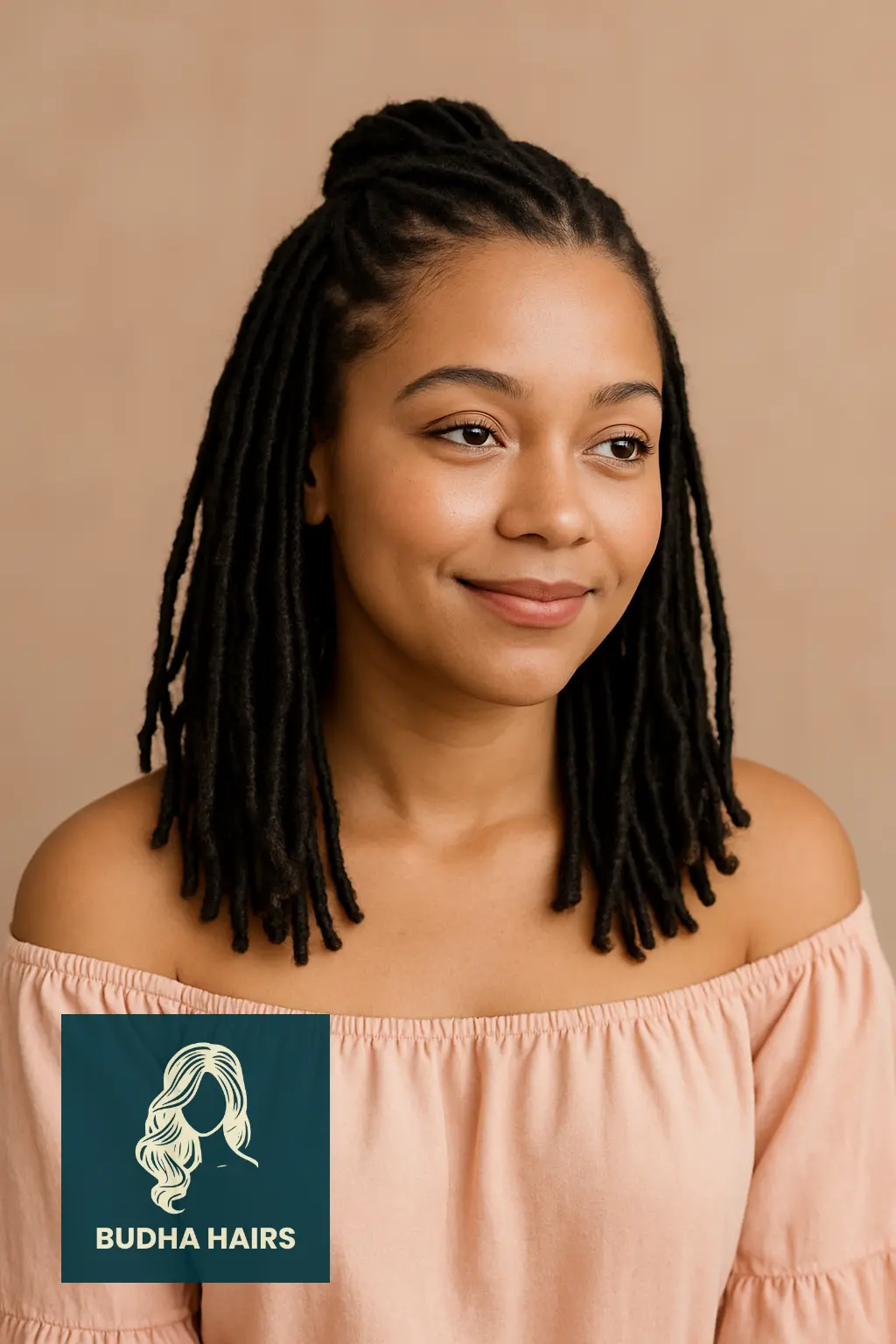 25 Stunning Short Invisible Locs Hairstyles for a Stylish and Natural Look 5 Half-Up, Half-Down Short Invisible Locs