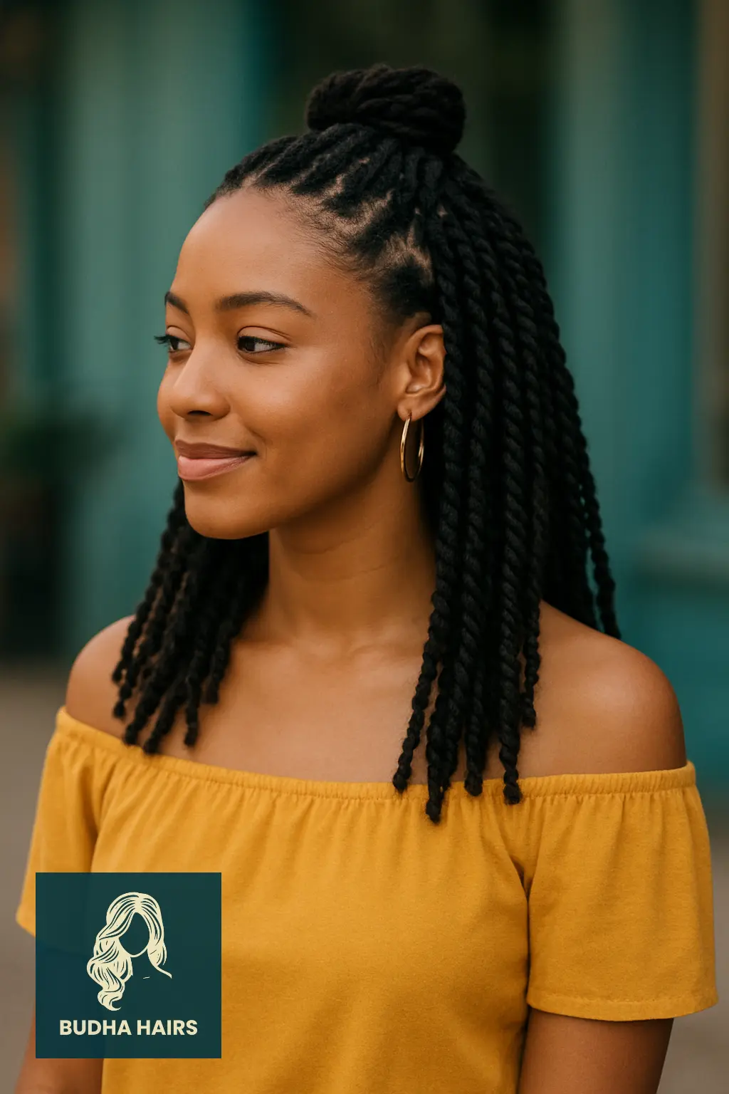 25 Stylish Two-Strand Twist Locs Hairstyles to Try in 2026 6 Half-Up, Half-Down Twist Locs