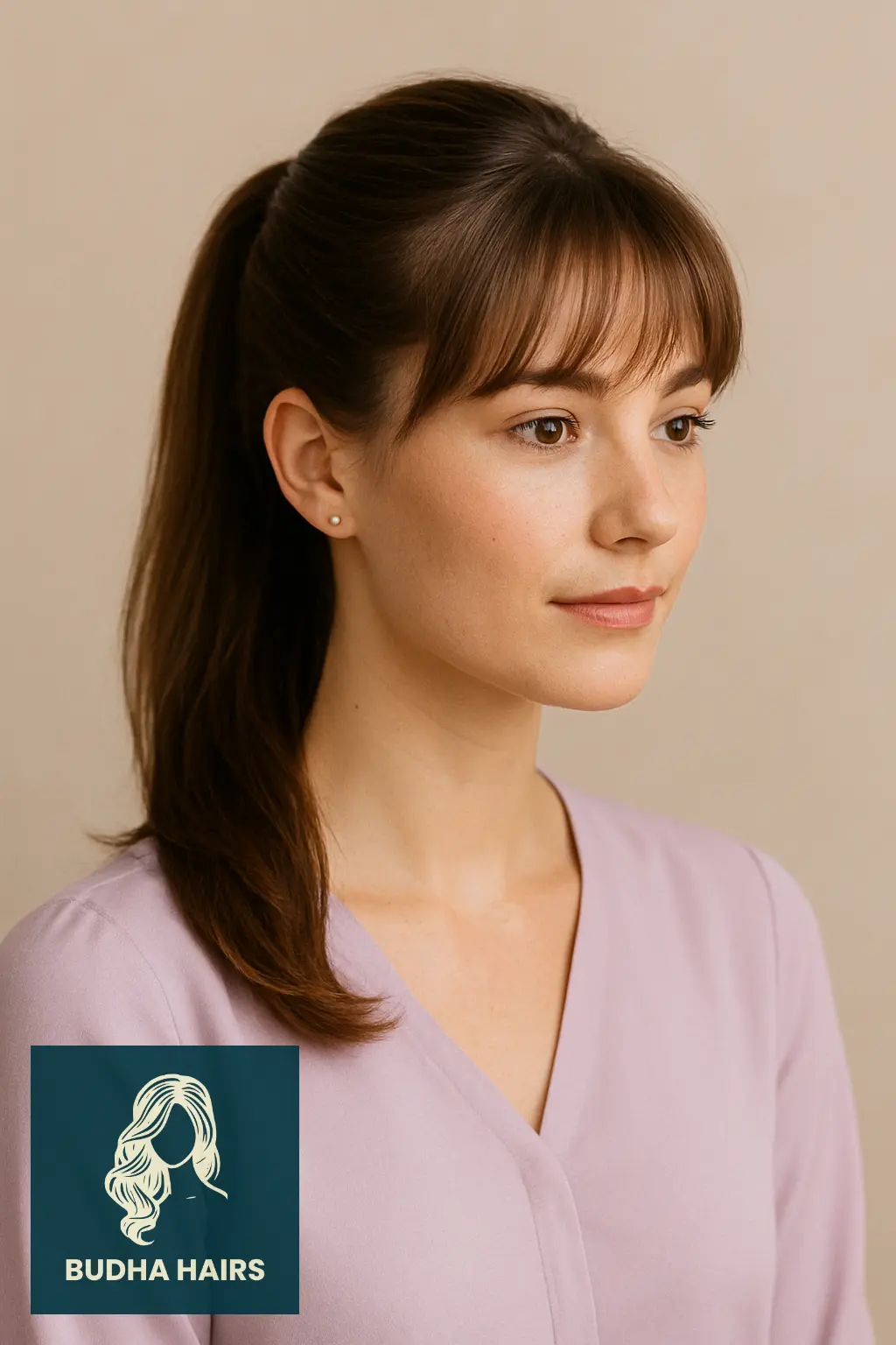 32 Gorgeous Weave Ponytail Hairstyles with Bangs for Every Occasion 30 Half Up Ponytail with Wispy Bangs