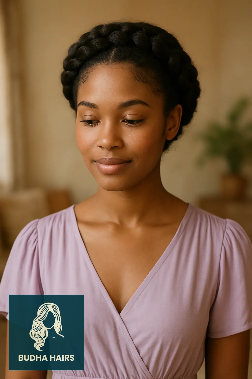 30 Beautiful Protective Hairstyles for Curly Hair 4 Halo Braid Protective Style