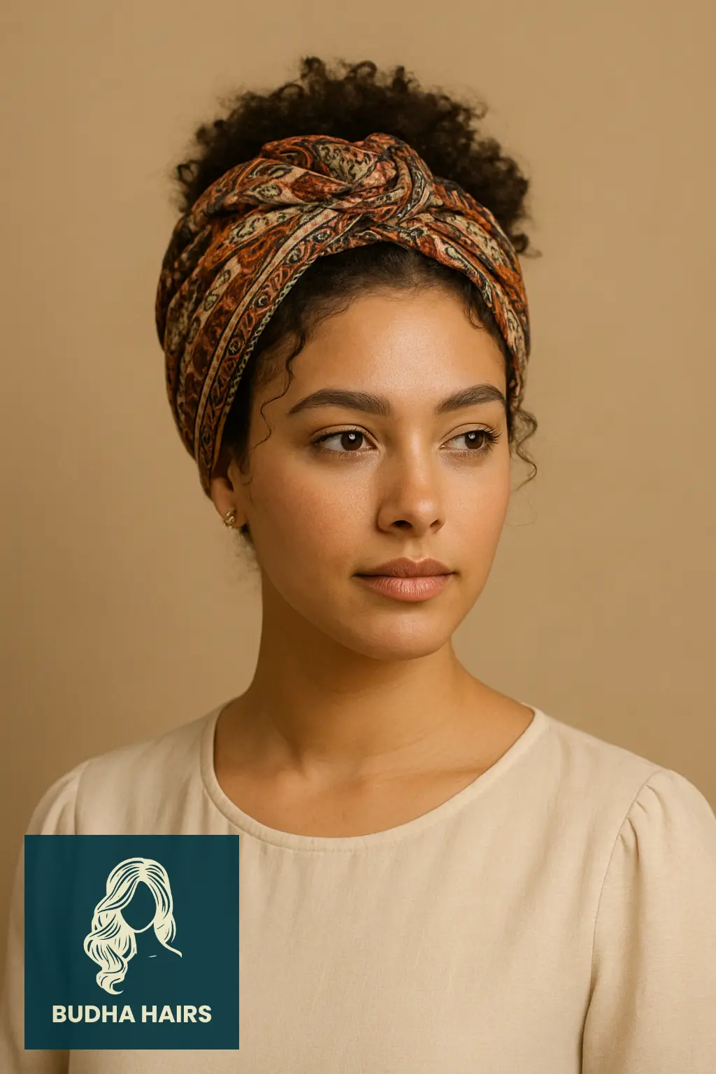 30 Protective Hairstyles for 3a Hair to Keep Your Curls Healthy and Stylish 18 Headwrap Style with Tucked Curls