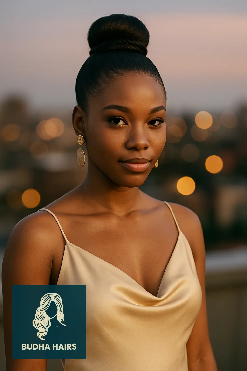 High Bun with Braided Detail
