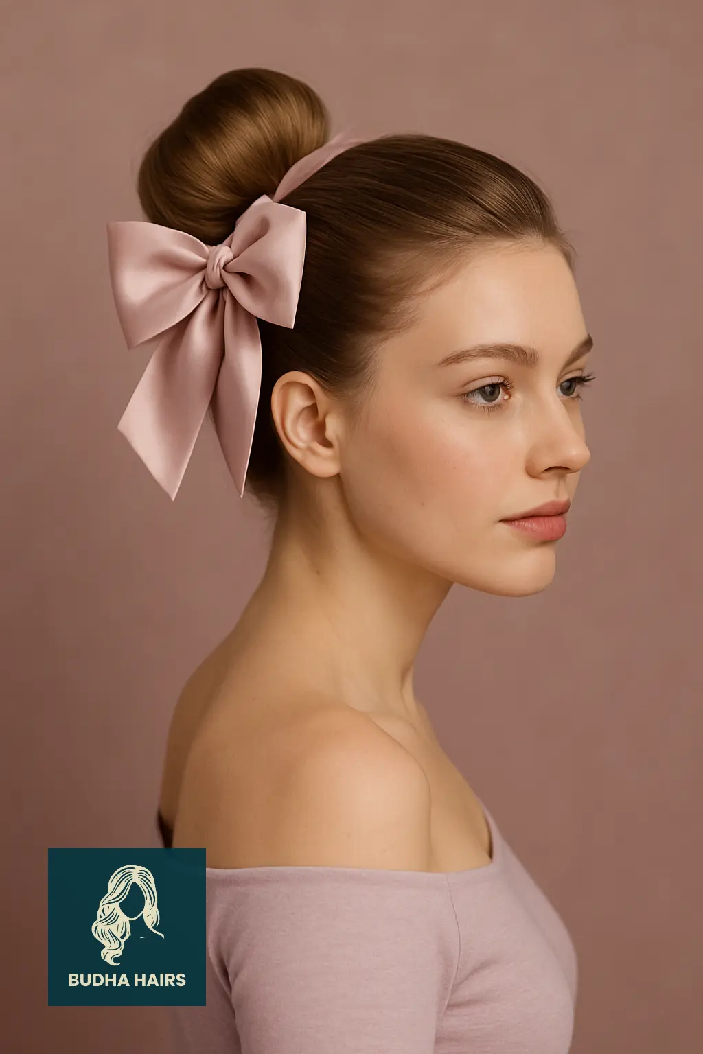 High Bun with Oversized Bow