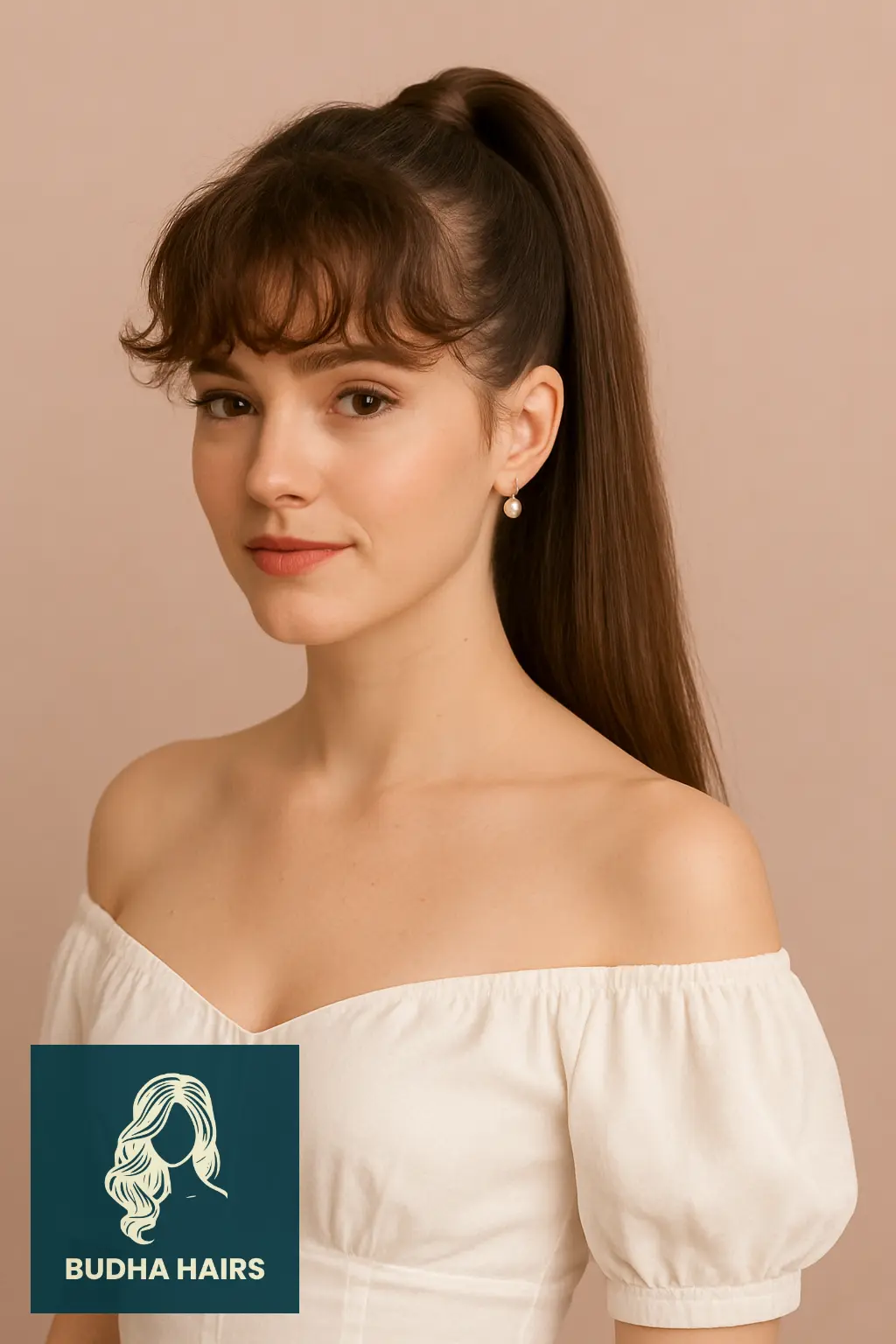 32 Gorgeous Weave Ponytail Hairstyles with Bangs for Every Occasion 15 High Ponytail with Curly Bangs