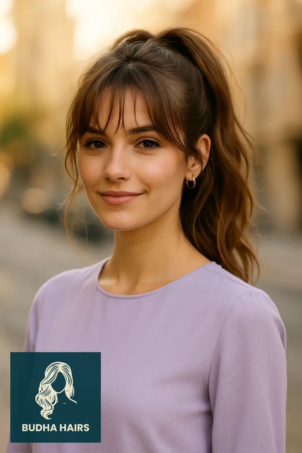 32 Gorgeous Weave Ponytail Hairstyles with Bangs for Every Occasion 27 High Ponytail with Tousled Bangs