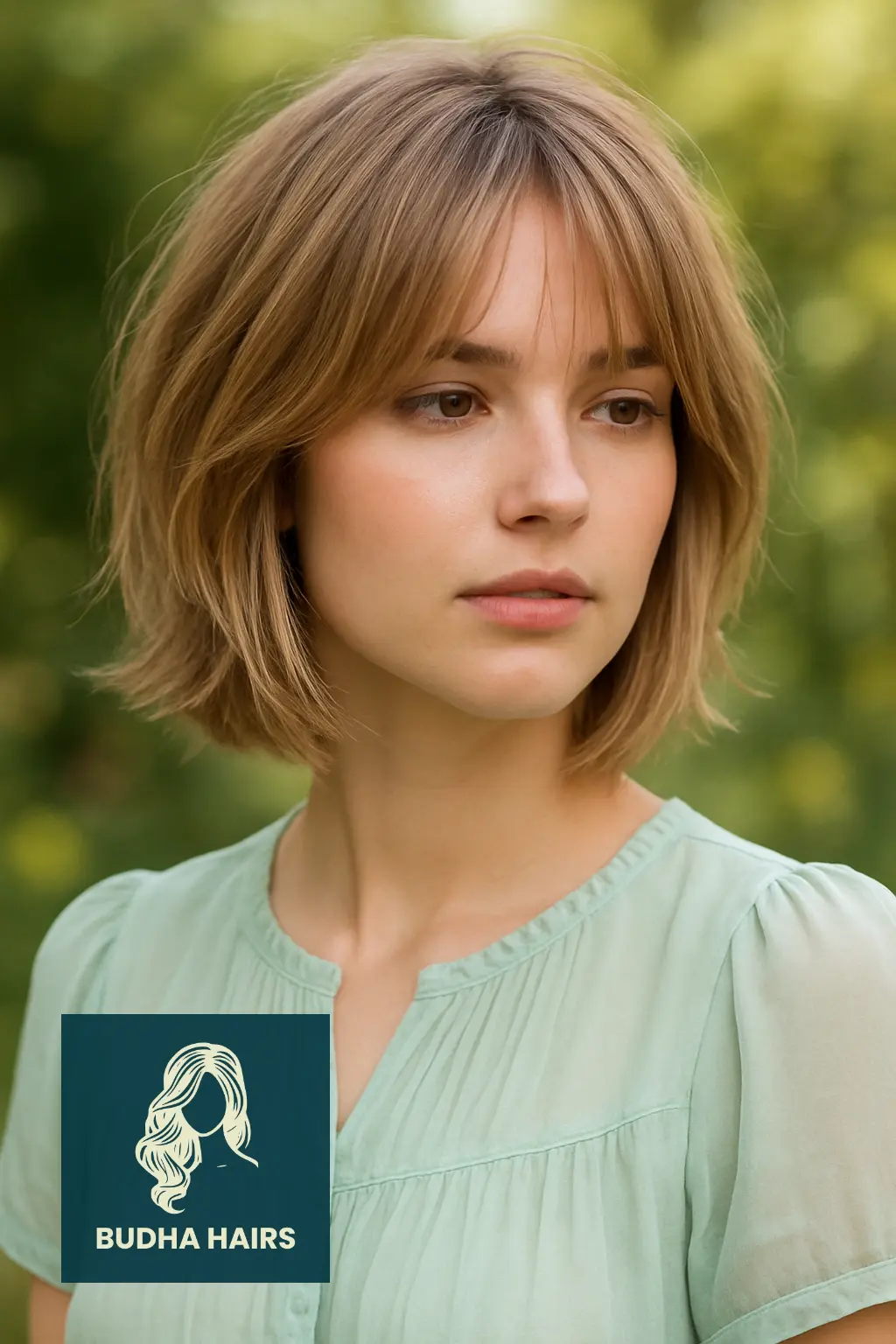 Layered Bob with Wispy Curtain Bangs