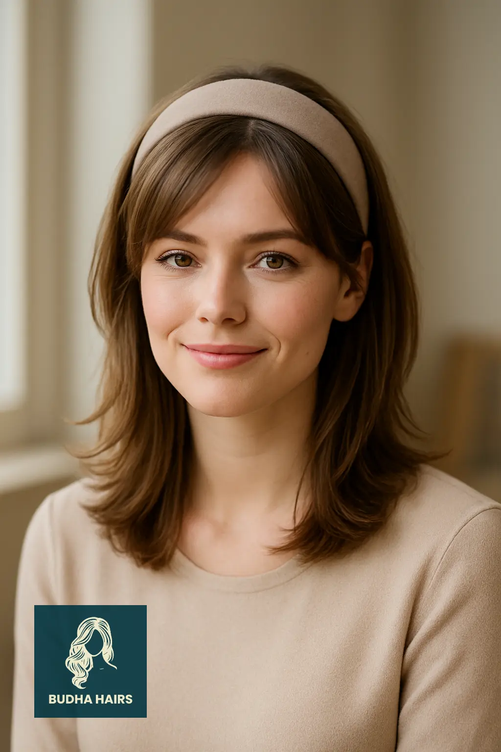 Layered Haircut with Wide Headband