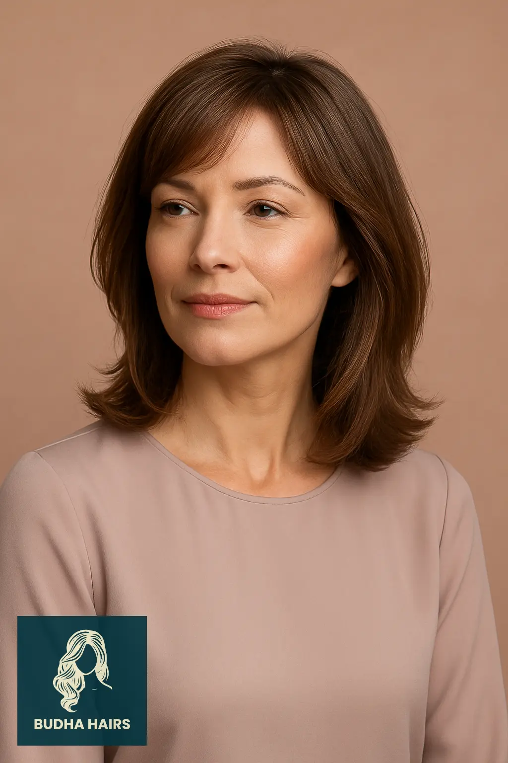 35 Stunning Mid Length Hairstyles Over 40 to Refresh Your Look 8 Layered Lob with Feathered Ends