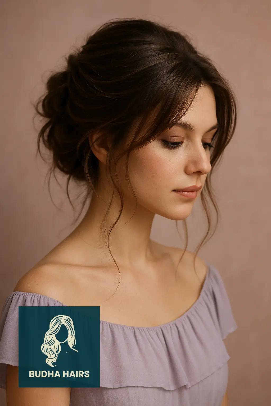 30 Stunning Long Hairstyles With Layers to Elevate Your Look 23 Layered Updo with Romantic Texture