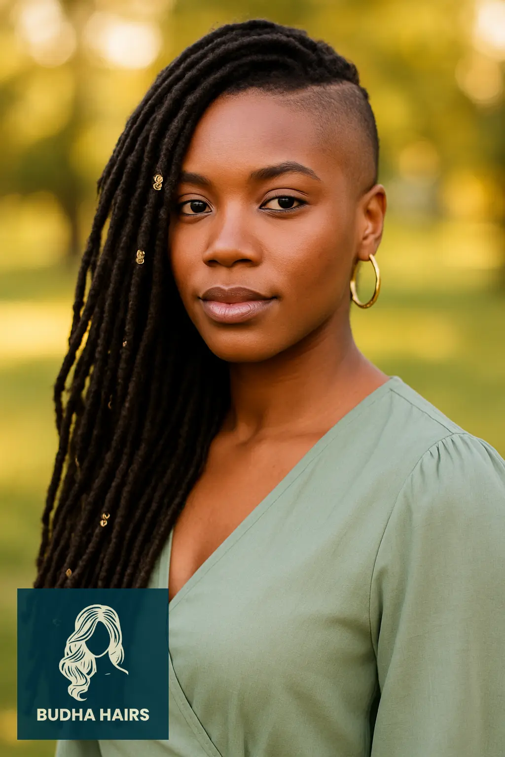 30 Bold One Side Shaved Hairstyles for Black Women 7 Locs with One Side Shaved