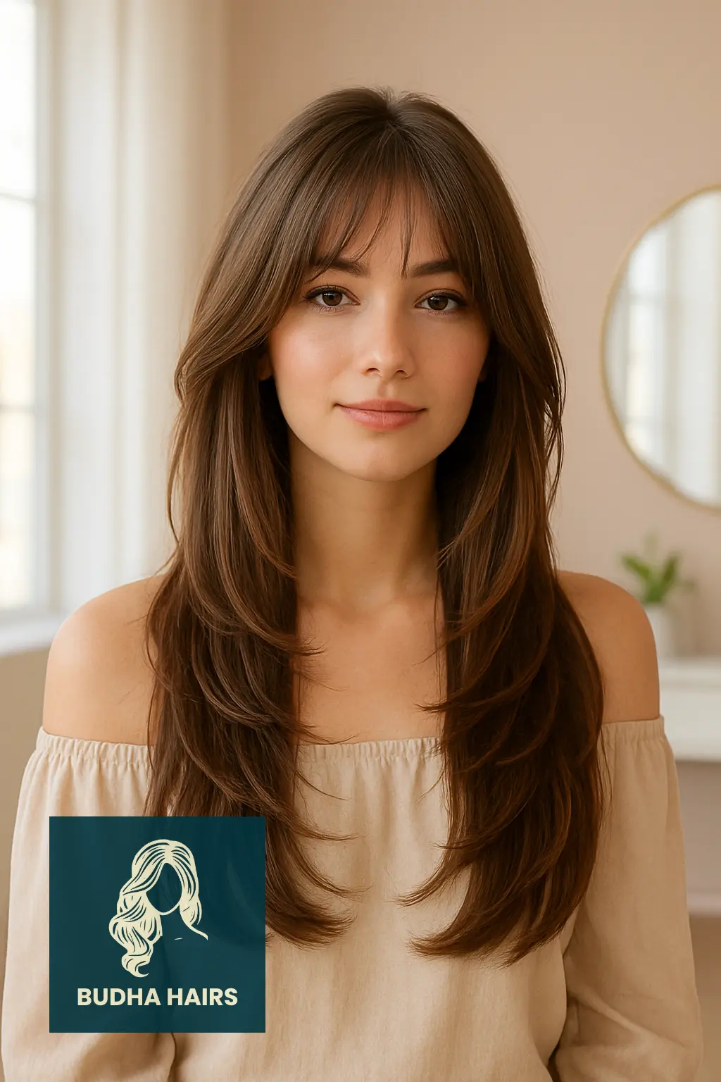 30 Stunning Long Hairstyles With Layers to Elevate Your Look 2 Long Layered Cut with Curtain Bangs