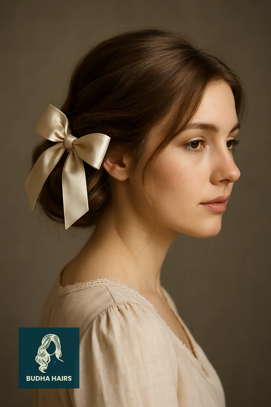 Loose Chignon with Bow Accessory