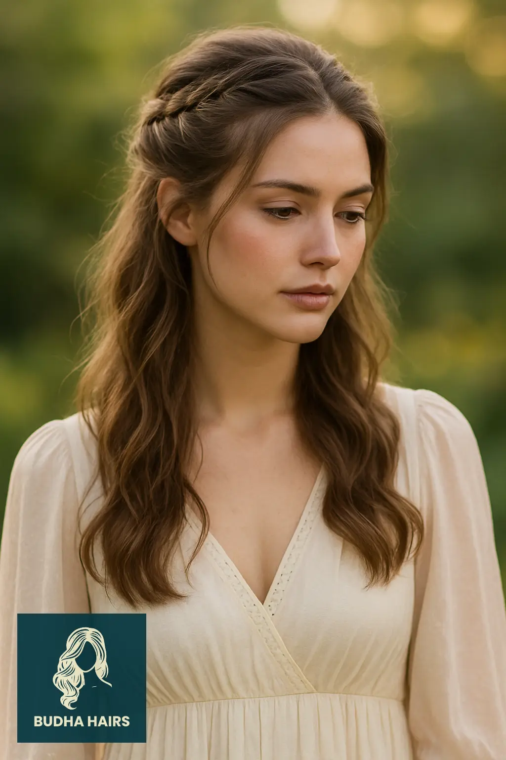 30 Stunning Half-Up Fishtail Braid Hairstyles to Try in 2026 2 Loose Half-Up Fishtail with Waves