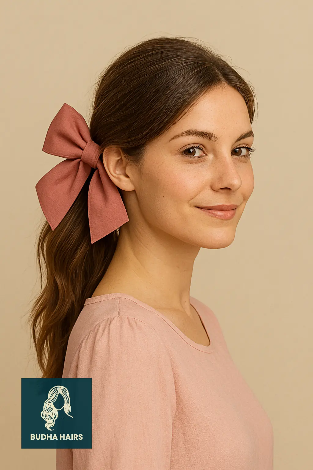 Loose Ponytail with Statement Bow