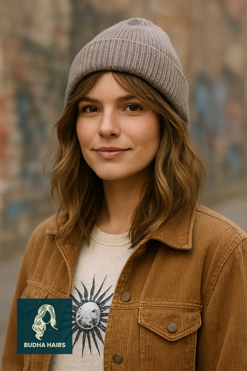 Loose Shag Layers with Beanie