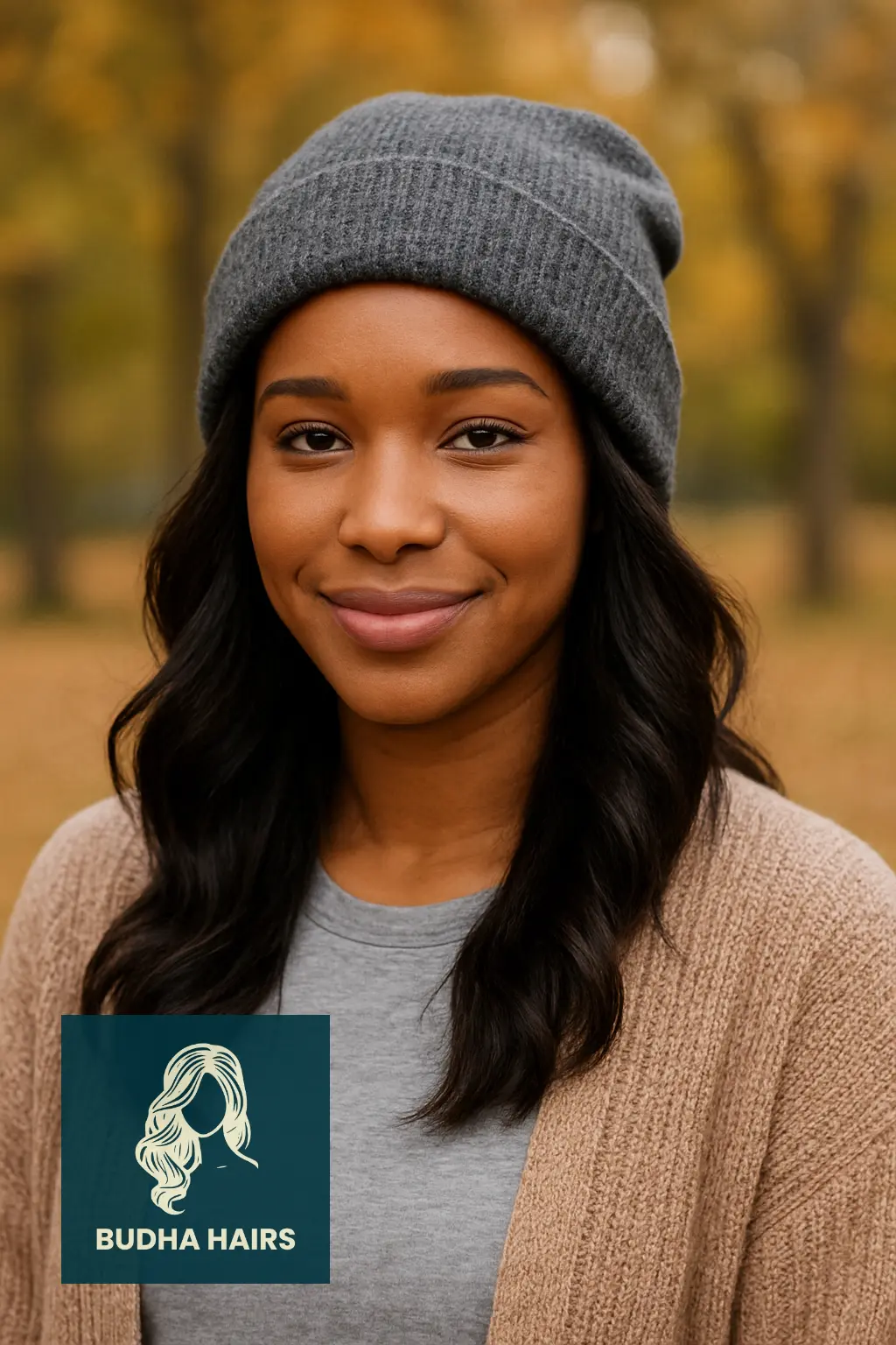 Loose Waves with Slouchy Beanie