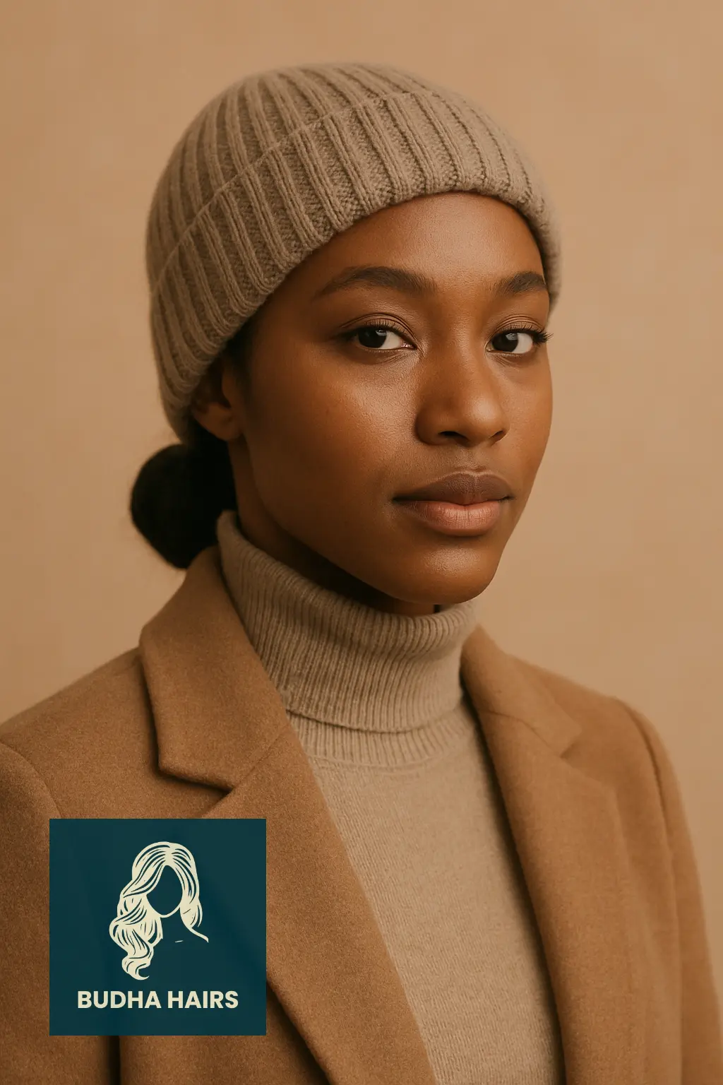 Low Bun with Cozy Beanie Hat