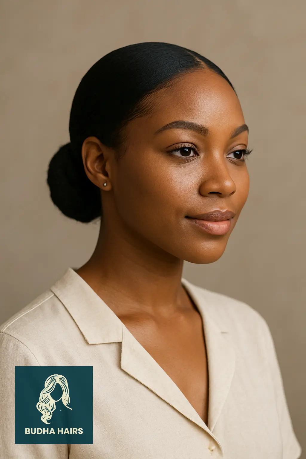 30 Stunning Awkward Length 4C Hairstyles to Try in 2025 24 Low Bun with Sleek Edges