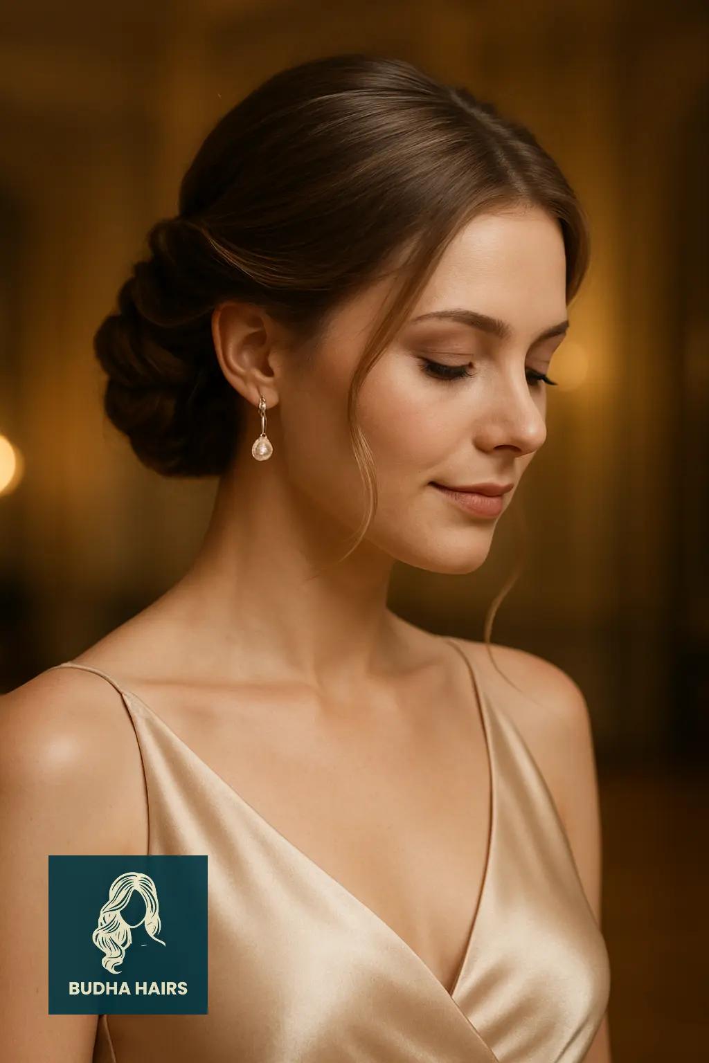 Low Bun with Twisted Sections