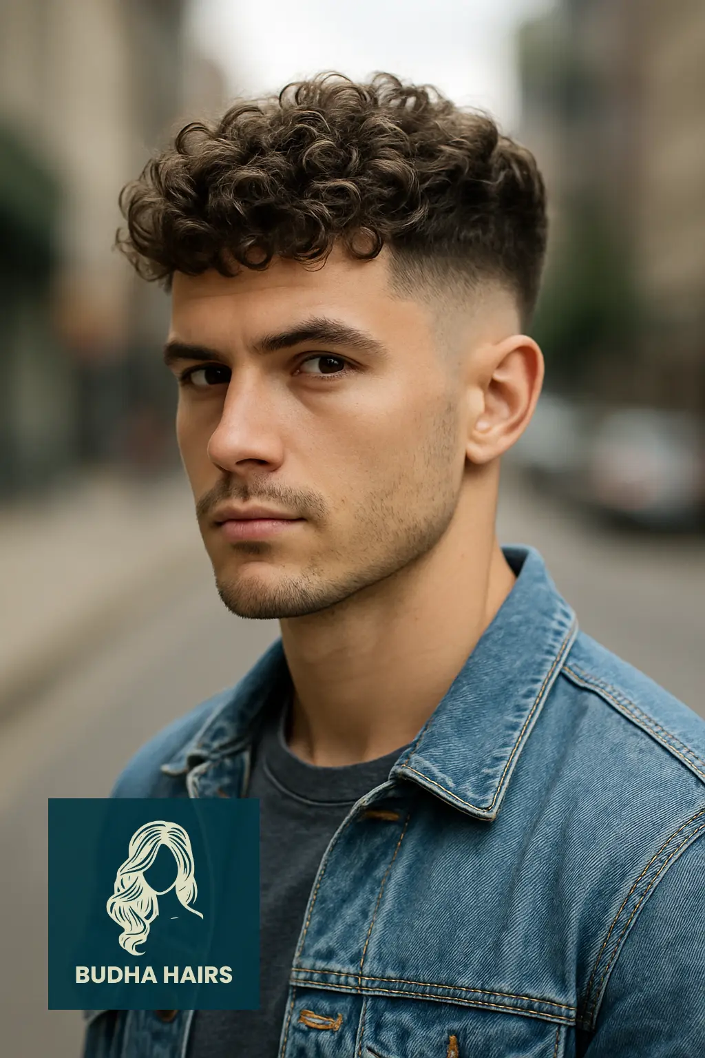 Low Fade with Defined Curls