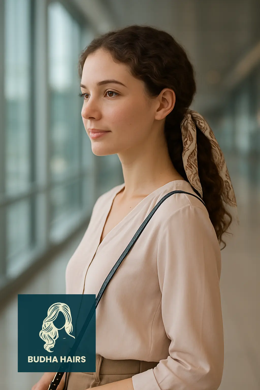  Low Ponytail with Scarf Tie