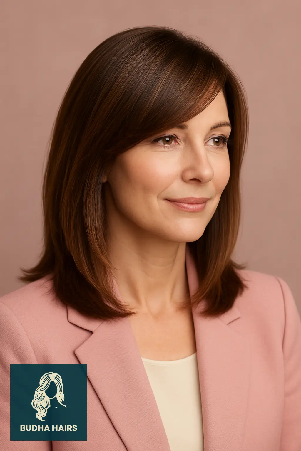 35 Stunning Mid Length Hairstyles Over 40 to Refresh Your Look 22 Medium Length Cut with Long Side Bangs