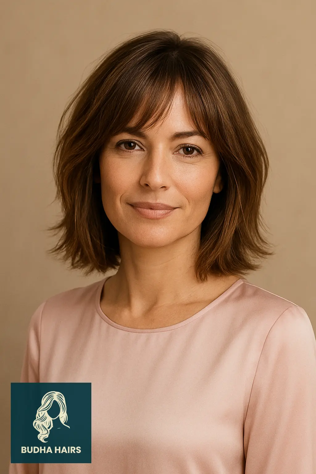 35 Stunning Mid Length Hairstyles Over 40 to Refresh Your Look 4 Medium Length Shag with Curtain Bangs