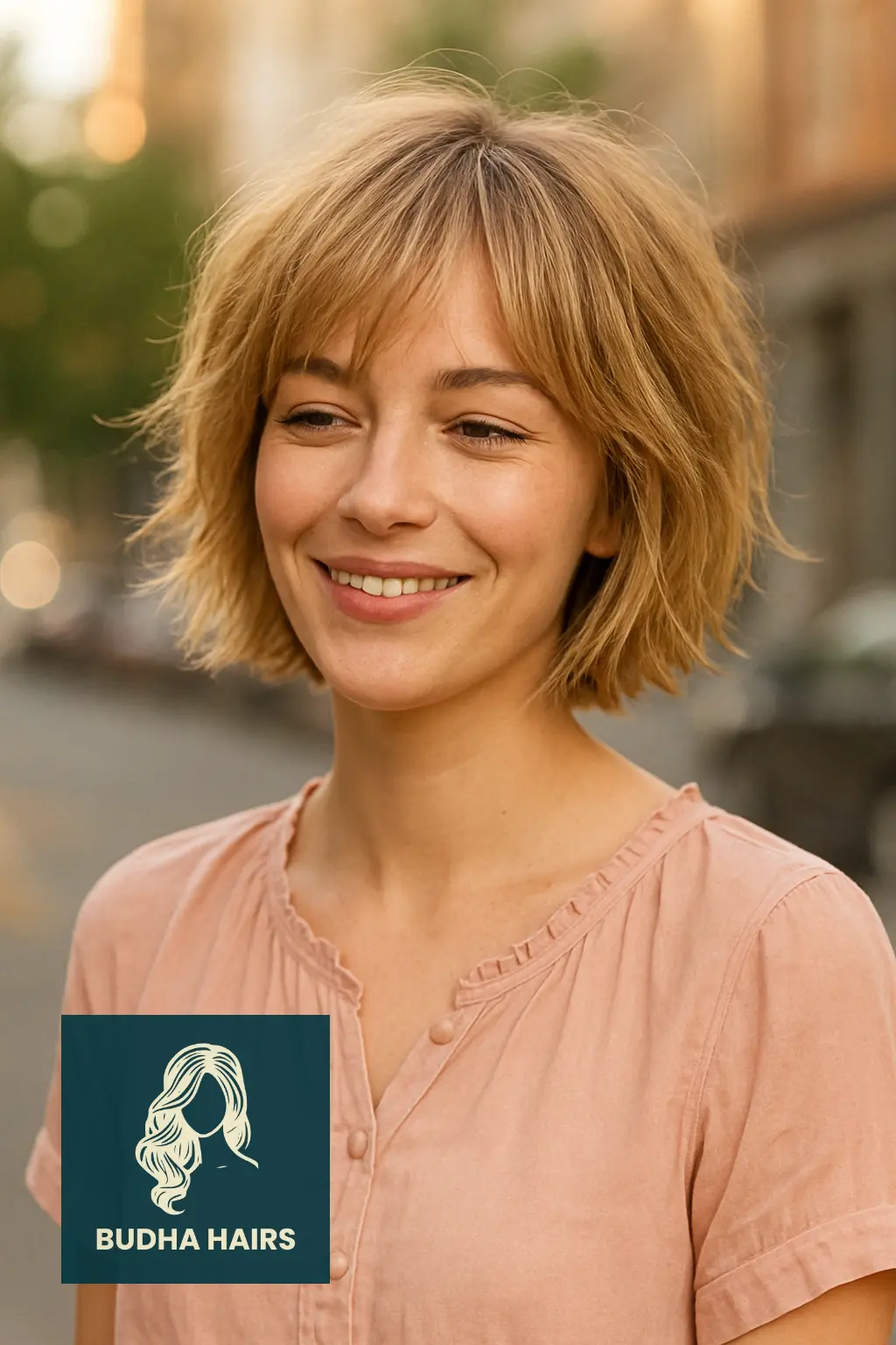 Messy Bob with Feathered Wispy Bangs
