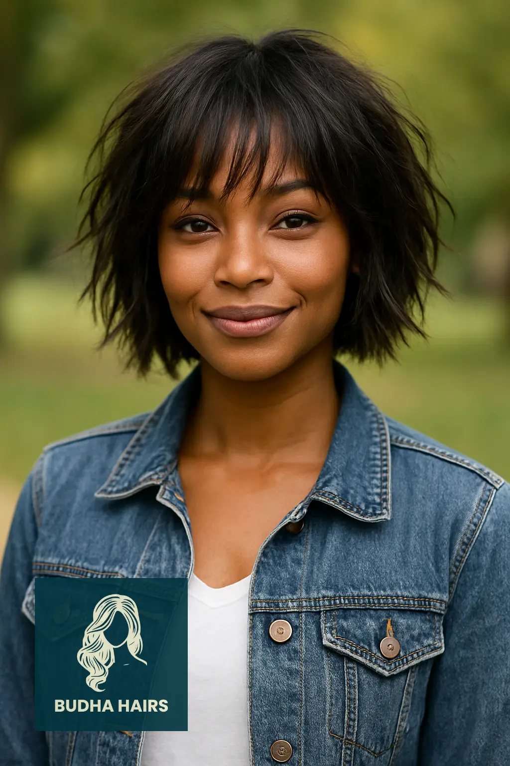 Messy Bob with Layered Fringe