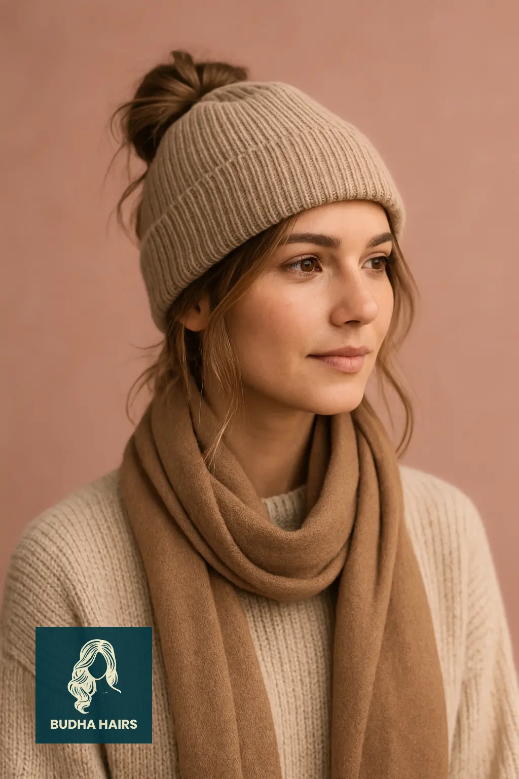 Messy Bun Beanie Hairstyle