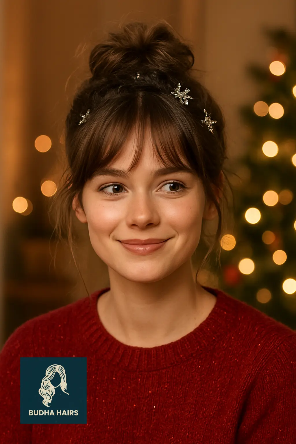 Messy Bun with Glitter Clips