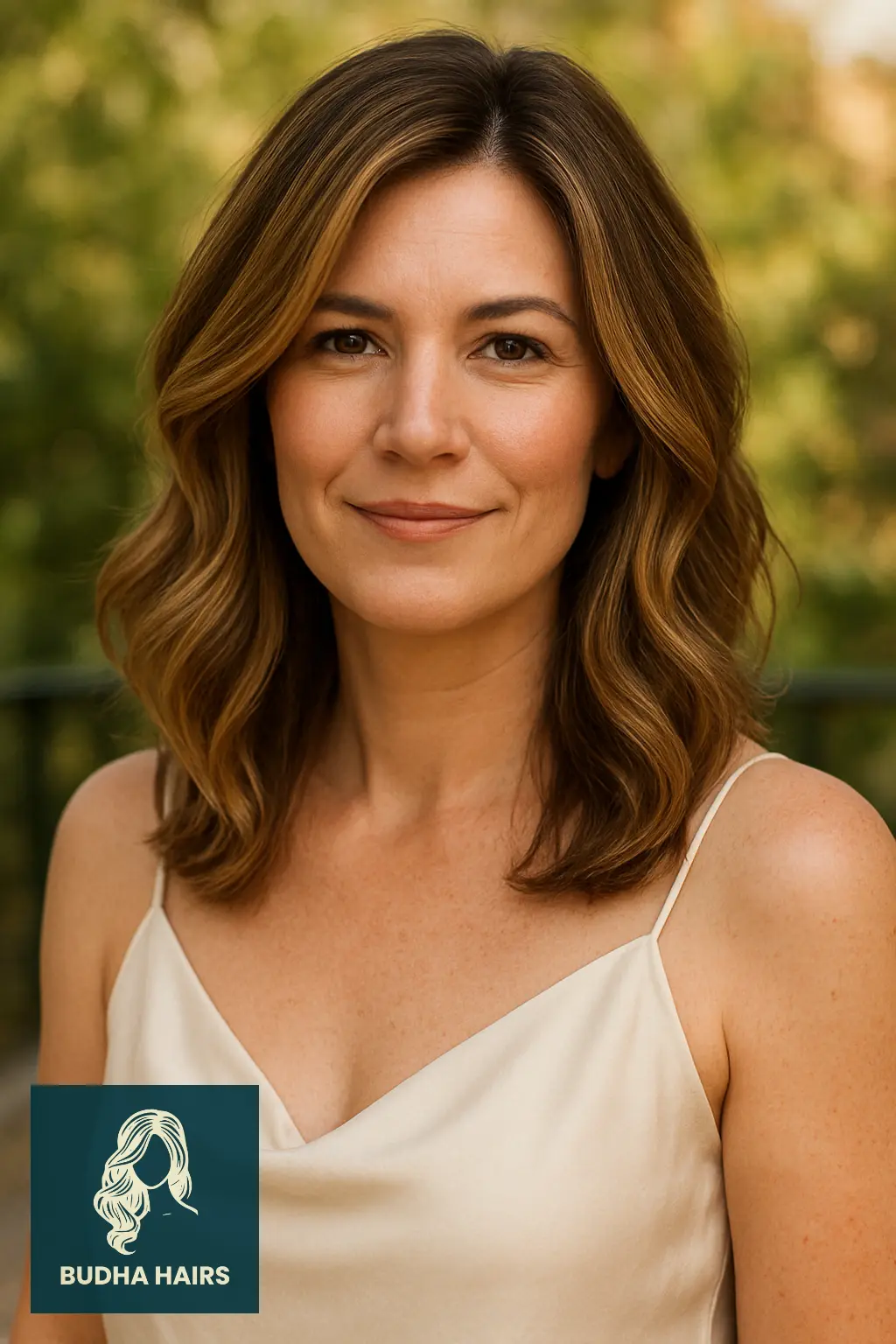 35 Stunning Mid Length Hairstyles Over 40 to Refresh Your Look 20 Mid Length Cut with Blended Balayage