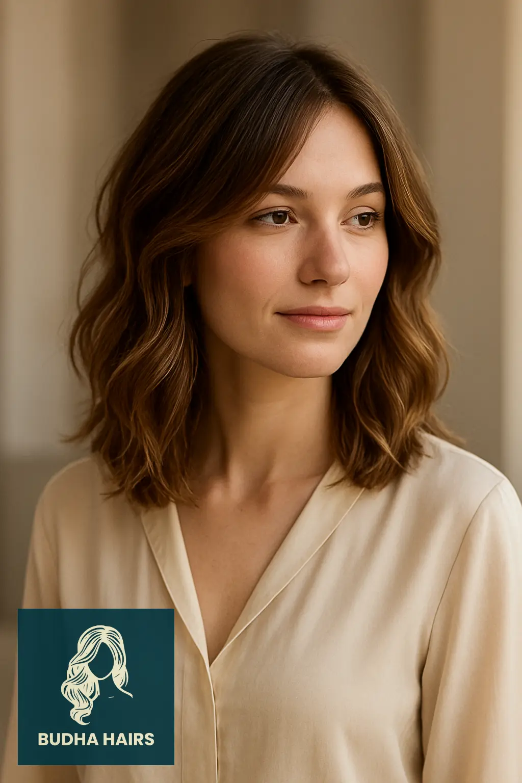 30 Flattering Hairstyles for Thin Wavy Hair 25 Mid-Length Layers with Balayage Glow