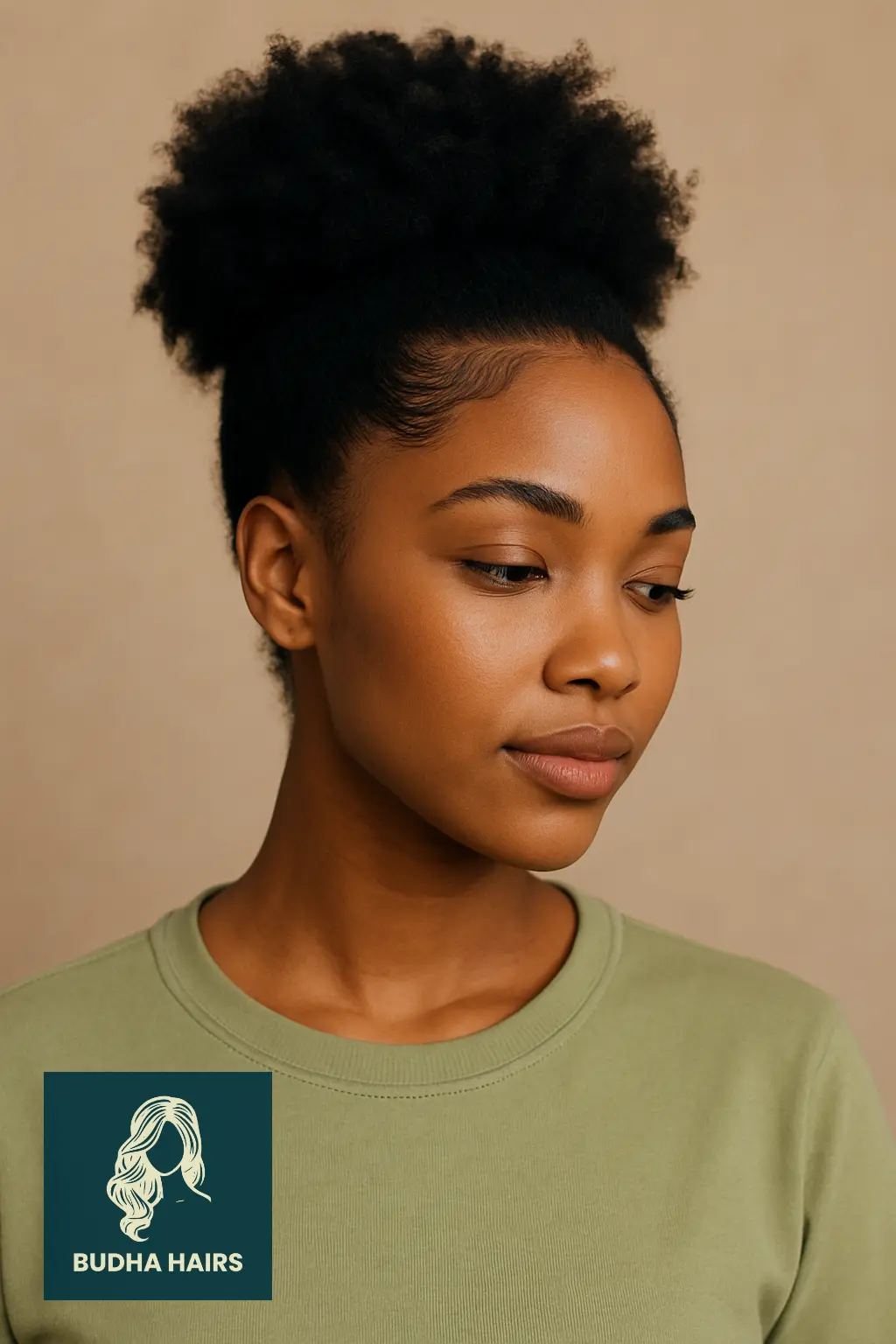 30 Stunning Awkward Length 4C Hairstyles to Try in 2025 2 Mini Afro Puff with Edge Styling