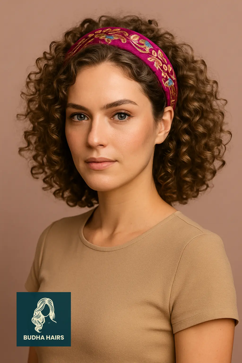 Natural Curls with Statement Thick Headband