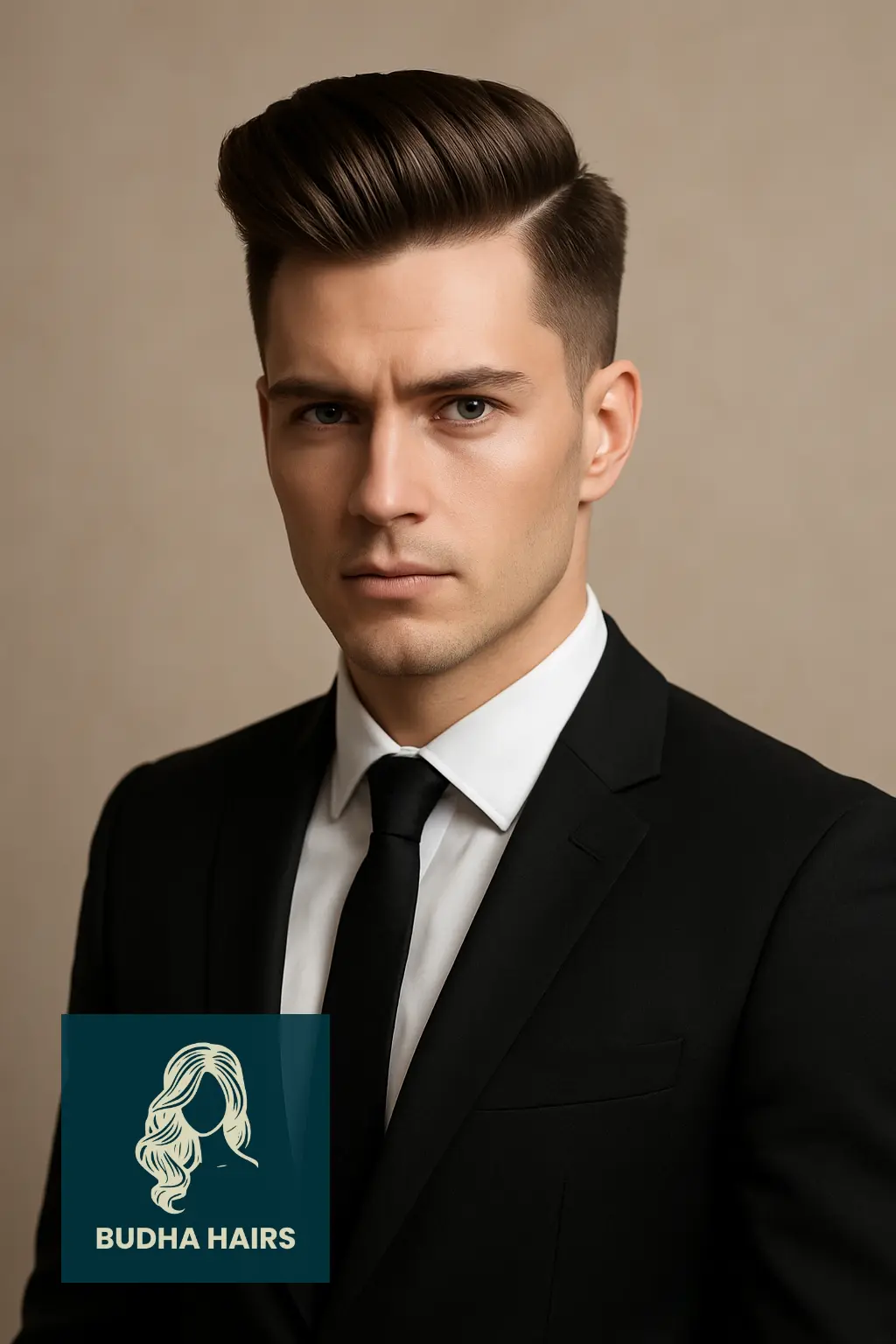 Pompadour with Hard Part