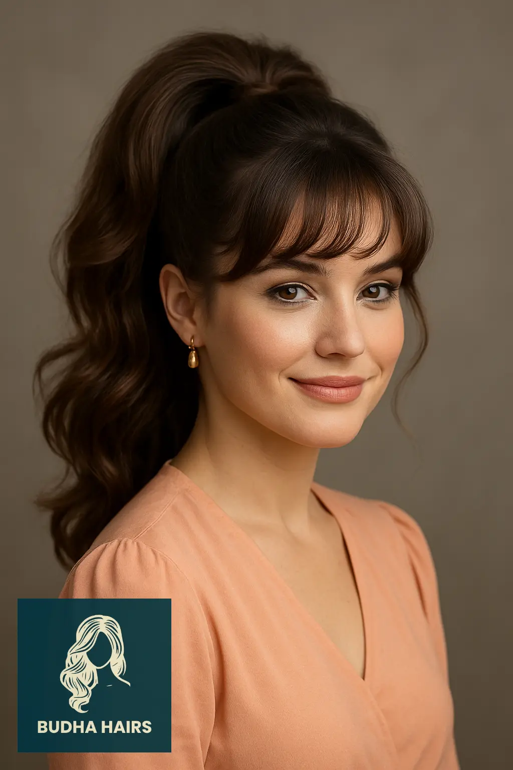 32 Gorgeous Weave Ponytail Hairstyles with Bangs for Every Occasion 25 Ponytail with Curled Bangs and Volume