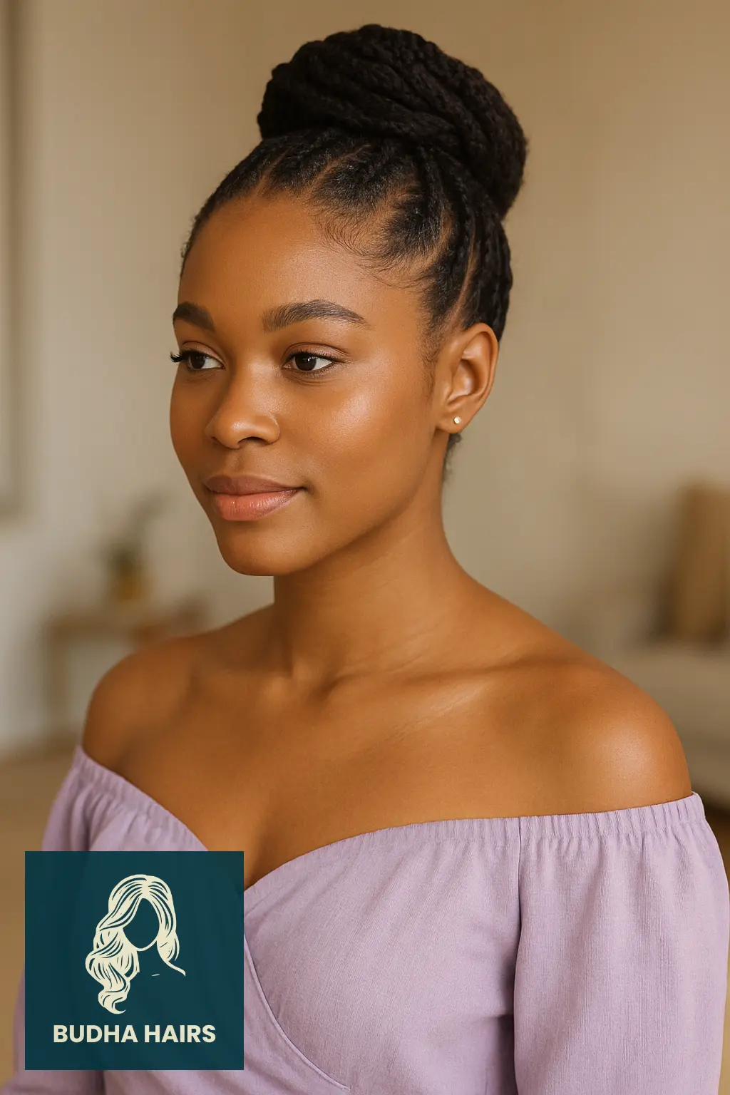 30 Beautiful Protective Hairstyles for Curly Hair 25 Protective Updo with Twists and Braids