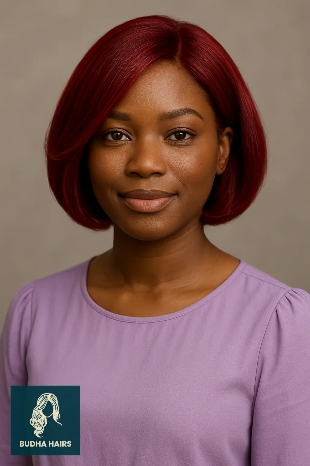 Red Bob with Curled Under Ends