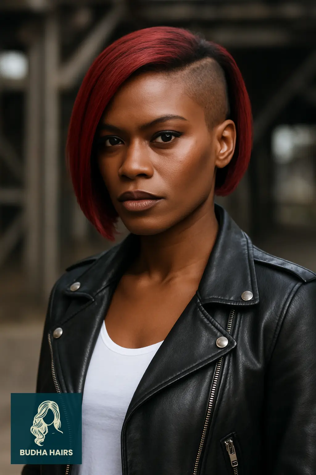 Red Bob with Side Shaved Undercut