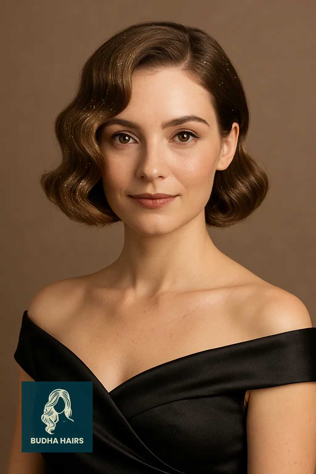 Retro Hollywood Waves with Sparkle