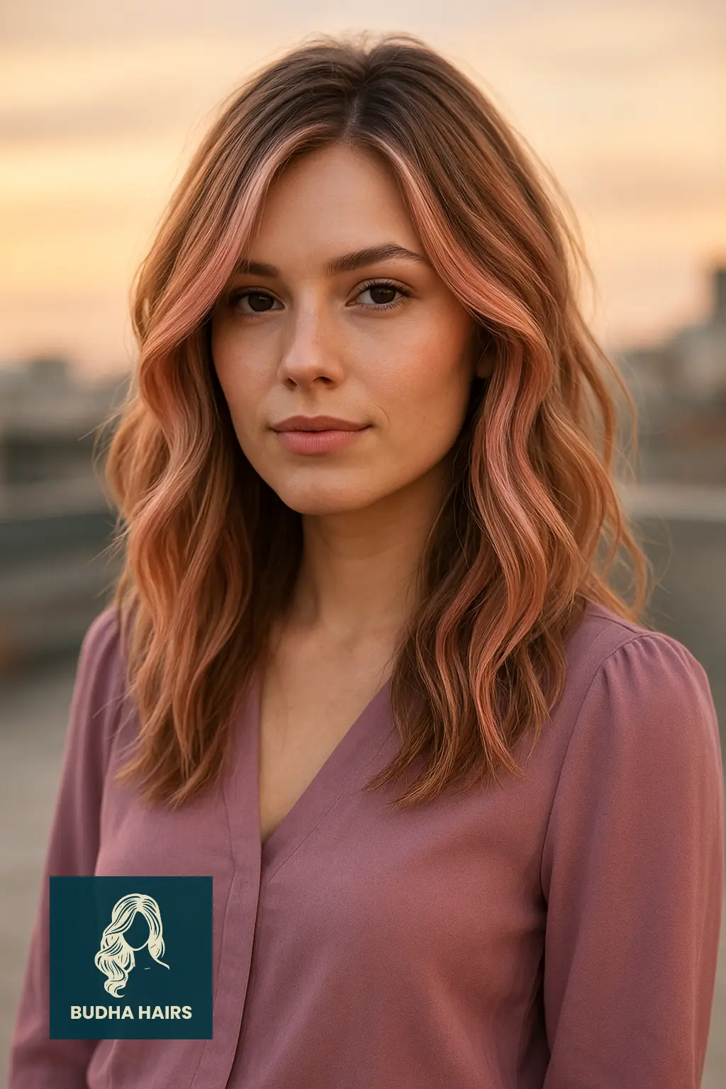 Rose Gold Highlights for a Trendy Twist